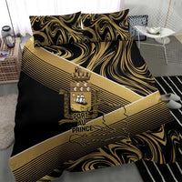 Port-au-Prince Afro-Haitians Bedding Set Ayiti Map Pòtoprens Gold Color - Wonder Print Shop