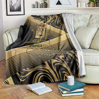Port-au-Prince Afro-Haitians Blanket Ayiti Map Pòtoprens Gold Color - Wonder Print Shop