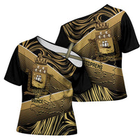 Port-au-Prince Afro-Haitians Cross Shoulder Shirt Ayiti Map Pòtoprens Gold Color - Wonder Print Shop