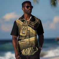 Port-au-Prince Afro-Haitians Hawaiian Shirt Ayiti Map Pòtoprens Gold Color LT14