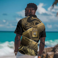 Port-au-Prince Afro-Haitians Hawaiian Shirt Ayiti Map Pòtoprens Gold Color LT14