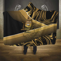 Port-au-Prince Afro-Haitians Hooded Blanket Ayiti Map Pòtoprens Gold Color - Wonder Print Shop