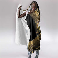Port-au-Prince Afro-Haitians Hooded Blanket Ayiti Map Pòtoprens Gold Color - Wonder Print Shop