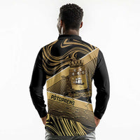 Port-au-Prince Afro-Haitians Long Sleeve Polo Shirt Ayiti Map Pòtoprens Gold Color - Wonder Print Shop