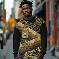 Port-au-Prince Afro-Haitians Long Sleeve Shirt Ayiti Map Pòtoprens Gold Color - Wonder Print Shop