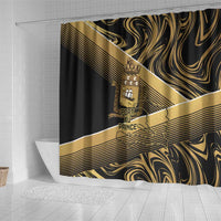 Port-au-Prince Afro-Haitians Shower Curtain Ayiti Map Pòtoprens Gold Color - Wonder Print Shop