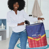 Afro-Haitians Laundry Basket Proud Ayiti Veve Vodou Royal Palm Leaves - Wonder Print Shop