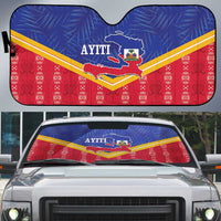 Afro-Haitians Auto Sun Shade Proud Ayiti Veve Vodou Royal Palm Leaves - Wonder Print Shop