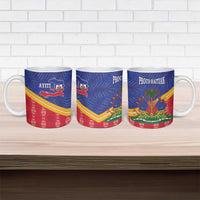 Afro-Haitians Ceramic Mug Proud Ayiti Veve Vodou Royal Palm Leaves - Wonder Print Shop