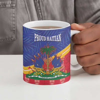Afro-Haitians Ceramic Mug Proud Ayiti Veve Vodou Royal Palm Leaves - Wonder Print Shop