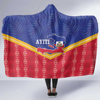 Afro-Haitians Hooded Blanket Proud Ayiti Veve Vodou Royal Palm Leaves - Wonder Print Shop