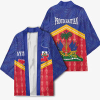 Afro-Haitians Kimono Proud Ayiti Veve Vodou Royal Palm Leaves - Wonder Print Shop