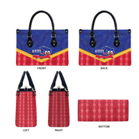 Afro-Haitians Leather Bag Proud Ayiti Veve Vodou Royal Palm Leaves - Wonder Print Shop