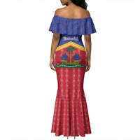 Afro-Haitians Mermaid Dress Proud Ayiti Veve Vodou Royal Palm Leaves LT14
