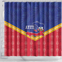 Afro-Haitians Shower Curtain Proud Ayiti Veve Vodou Royal Palm Leaves - Wonder Print Shop