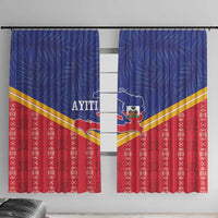 Afro-Haitians Window Curtain Proud Ayiti Veve Vodou Royal Palm Leaves - Wonder Print Shop