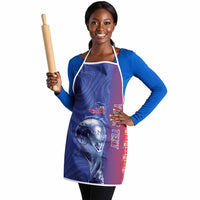 Custom Afro-Haiti Football Apron 2026 Grenadye Alaso Blue Version - Wonder Print Shop