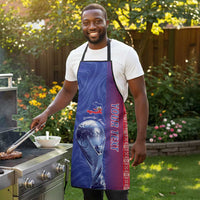 Custom Afro-Haiti Football Apron 2026 Grenadye Alaso Blue Version - Wonder Print Shop