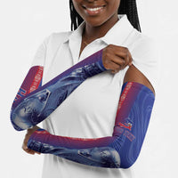 Custom Afro-Haiti Football Arm Sleeves 2026 Grenadye Alaso Blue Version - Wonder Print Shop
