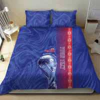 Custom Afro-Haiti Football Bedding Set 2026 Grenadye Alaso Blue Version - Wonder Print Shop