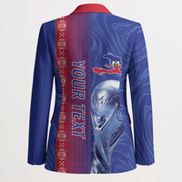 Custom Afro-Haiti Football Blazer 2026 Grenadye Alaso Blue Version - Wonder Print Shop