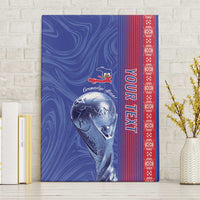 Custom Afro-Haiti Football Canvas Wall Art 2026 Grenadye Alaso Blue Version - Wonder Print Shop