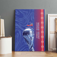 Custom Afro-Haiti Football Canvas Wall Art 2026 Grenadye Alaso Blue Version - Wonder Print Shop