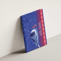 Custom Afro-Haiti Football Canvas Wall Art 2026 Grenadye Alaso Blue Version - Wonder Print Shop