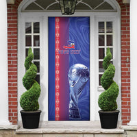Custom Afro-Haiti Football Door Cover 2026 Grenadye Alaso Blue Version - Wonder Print Shop