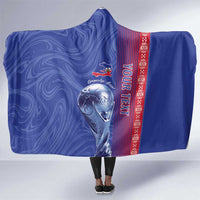 Custom Afro-Haiti Football Hooded Blanket 2026 Grenadye Alaso Blue Version - Wonder Print Shop