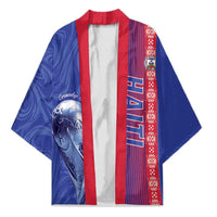 Custom Afro-Haiti Football Kimono 2026 Grenadye Alaso Blue Version - Wonder Print Shop
