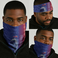 Custom Afro-Haiti Football Neck Gaiter 2026 Grenadye Alaso Blue Version - Wonder Print Shop