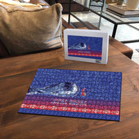 Custom Afro-Haiti Football Puzzle 2026 Grenadye Alaso Blue Version - Wonder Print Shop
