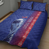 Custom Afro-Haiti Football Quilt Bed Set 2026 Grenadye Alaso Blue Version - Wonder Print Shop