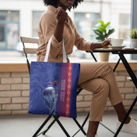 Custom Afro-Haiti Football Tote Bag 2026 Grenadye Alaso Blue Version - Wonder Print Shop