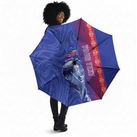 Custom Afro-Haiti Football Umbrella 2026 Grenadye Alaso Blue Version - Wonder Print Shop