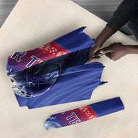 Custom Afro-Haiti Football Umbrella 2026 Grenadye Alaso Blue Version - Wonder Print Shop