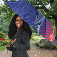 Custom Afro-Haiti Football Umbrella 2026 Grenadye Alaso Blue Version - Wonder Print Shop