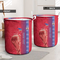 Custom Afro-Haiti Football Laundry Basket 2026 Grenadye Alaso Red Version - Wonder Print Shop