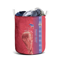 Custom Afro-Haiti Football Laundry Basket 2026 Grenadye Alaso Red Version - Wonder Print Shop