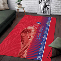 Custom Afro-Haiti Football Area Rug 2026 Grenadye Alaso Red Version - Wonder Print Shop