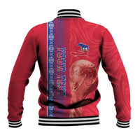Custom Afro-Haiti Football Baseball Jacket 2026 Grenadye Alaso Red Version - Wonder Print Shop