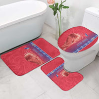 Custom Afro-Haiti Football Bathroom Set 2026 Grenadye Alaso Red Version - Wonder Print Shop