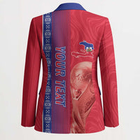 Custom Afro-Haiti Football Blazer 2026 Grenadye Alaso Red Version - Wonder Print Shop