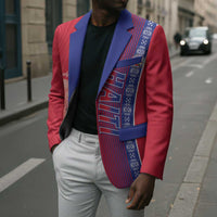 Custom Afro-Haiti Football Blazer 2026 Grenadye Alaso Red Version - Wonder Print Shop