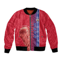 Custom Afro-Haiti Football Bomber Jacket 2026 Grenadye Alaso Red Version - Wonder Print Shop