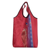 Custom Afro-Haiti Football Grocery Bag 2026 Grenadye Alaso Red Version - Wonder Print Shop