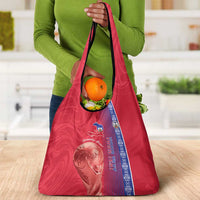 Custom Afro-Haiti Football Grocery Bag 2026 Grenadye Alaso Red Version - Wonder Print Shop