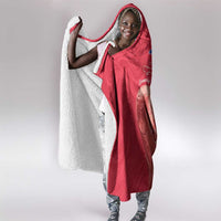 Custom Afro-Haiti Football Hooded Blanket 2026 Grenadye Alaso Red Version - Wonder Print Shop