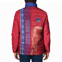 Custom Afro-Haiti Football Padded Jacket 2026 Grenadye Alaso Red Version - Wonder Print Shop